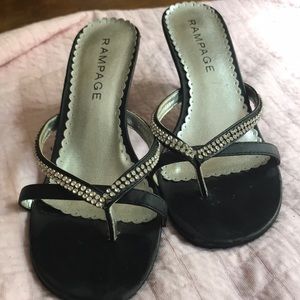 Rampage heeled thong sandals